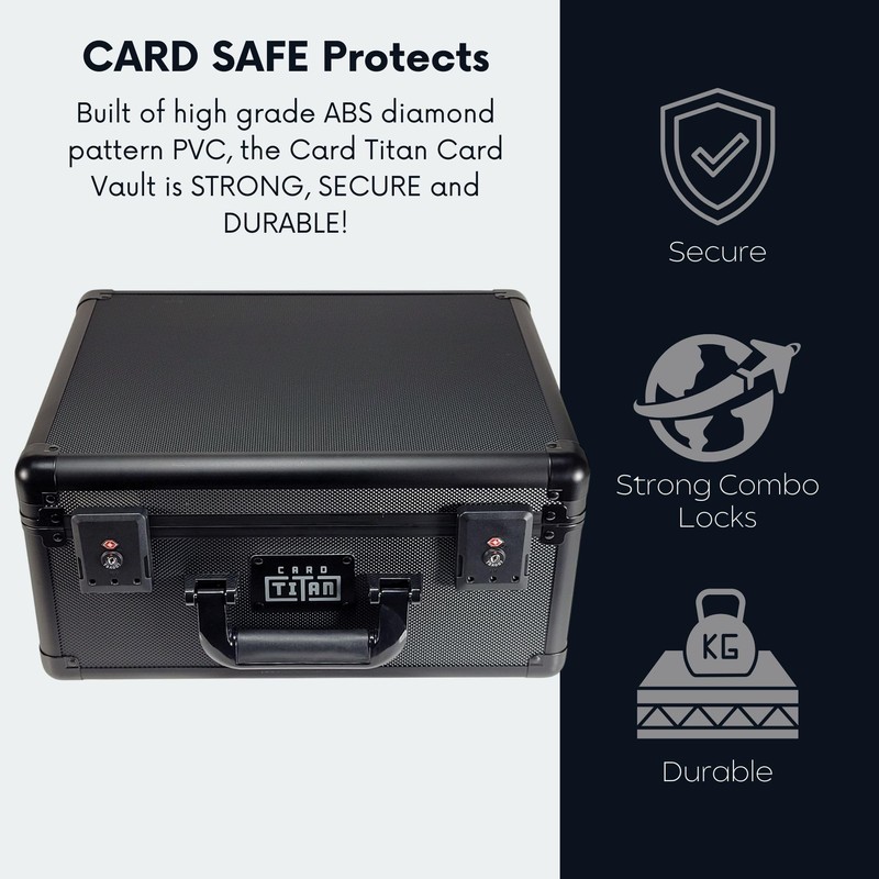 Card Titan Vault Trading Card Storage Box - Lockable Sports