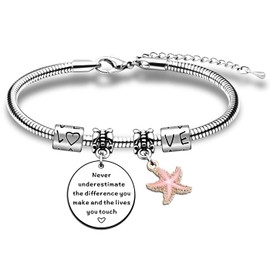 JMIMO Retirement Gifts for Women Thank You Gift Bracelet Appreciation Gifts for Social Worker Volunteer Nurse Teacher Employee Colleagues Leaving Gifts