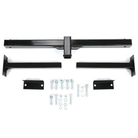 ALMULOO Universal 2 Inch Trailer Hitch Receiver Adjustable Accessory Trailer Hitch Powder Coated Steel Black