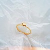 munone Butterfly Charm Dainty 18k Gold Plated Titanium Ring for