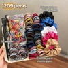 1209PCS Ligas para Cabello,Ligas Elásticas para Niñas y Mujeres, Set