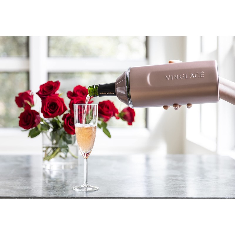 Vinglacé Wine Bottle Chiller- Portable Champagne Insulator- Stainless Steel Wine