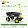RIDALIYA Garden Dump Cart, Heavy-Duty Utility Wagon with 600 lb