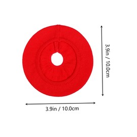 Mipcase 1Pair Durable Earphone Protective Covers Red Knitted Dustproof Earphone Protectors Maintaining Sound Quality and Preventing Contamination