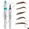 Waterproof Eyebrow Pencil - Long-Lasting Tattoo Brow Pen with Fork Tip for Rapid, Natural Brow Tint. Ideal for Makeup Beginners