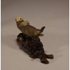 Sea Otter Mother and Pup Sculpture byJohn Perry 5in Long
