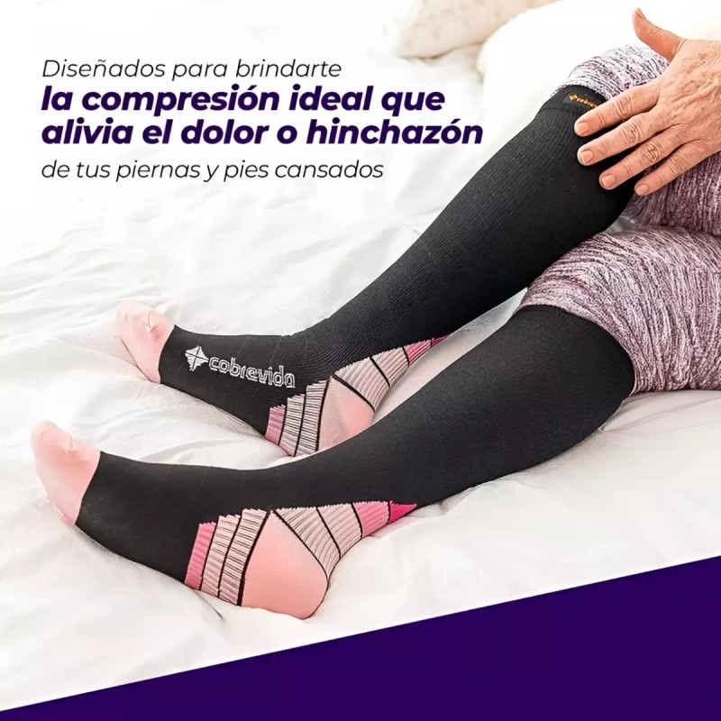 Calcetines De Compresión De Cobre Deportivos Cobrevida (par)