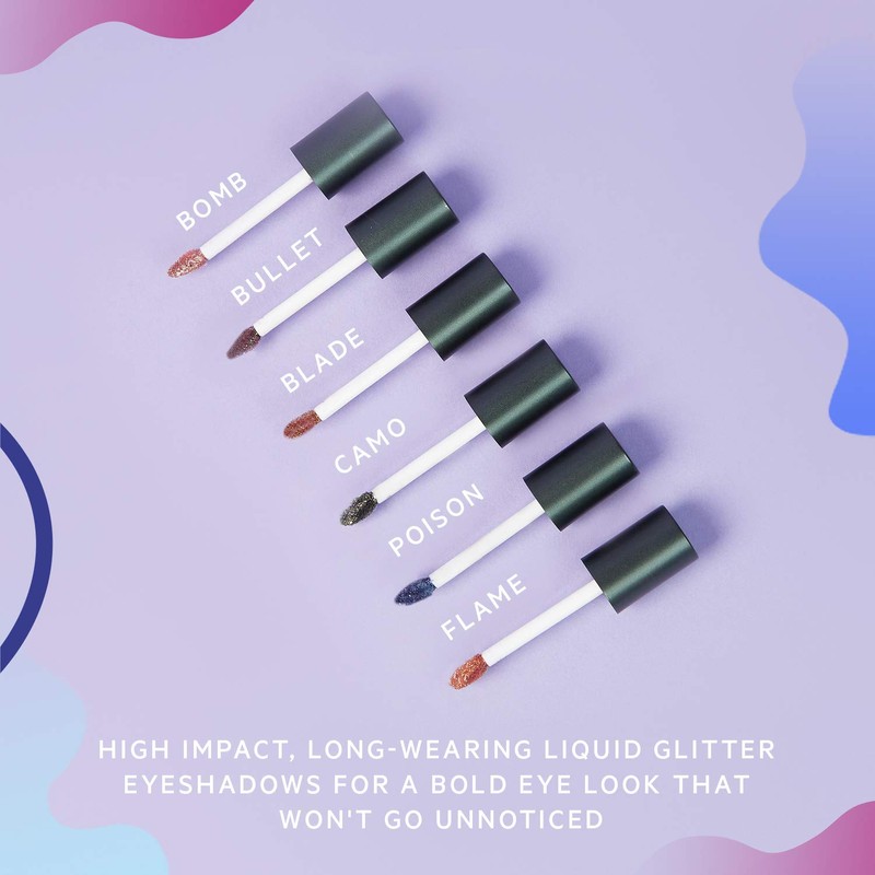 FLOWER BEAUTY Warrior Glitter Liquid Eyeshadow, Long-Lasting High-Impact Shimmer for