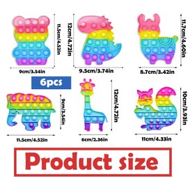 6 Pcs Poppet Fidget Toy, Popper Toy, Fidget Popper for Boys Girls, Exercise Hands-On and Brainpower Skills, Fidget Toys for Kids for Home Studying Relaxing and Relieving Stress