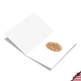 Holiday Sand Angels Cat - Cute Cat Merry Christmas Card with Envelope (4.63 x 6.75 Inch) - Tropical Beach Fun, Happy Holiday Greetings for Kids, Adults - Stationery Note Card for Xmas C6844BXSG