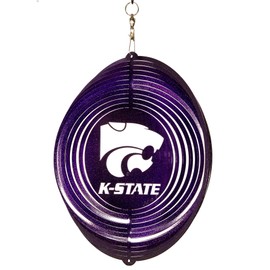 SWEN Products Kansas State Wildcats Circle Swirly Metal Wind Spinner