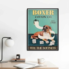 YEEIFFD Boxer Dog Round Diamond Painting by Number Kits for Adults and Children Full Drill Embroidery Cross Stitch Crystal Rhinestone Paintings Picture Art Wall Decor Painting Dots Kits 12x16inch