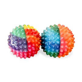 2 x DBT Skills Hedgehog Ball, Magnetic High Stress Acupressure Ball, for Stress Relief or Massage, Against Tension and for More Mobility and Concentration (Colourful, 32 mm)