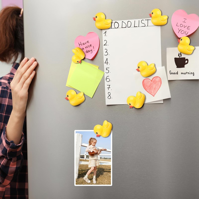 12pcs 3D Duck Cute Fridge Magnets, Cute Refrigerator Magnets, Cute