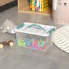 Yuright 6 Quart Clear Plastic Bin with Lid, 2-Pack Latch