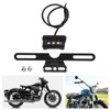 Motorcycle License Plate Lamp Blue LED with Bracket Univeral for