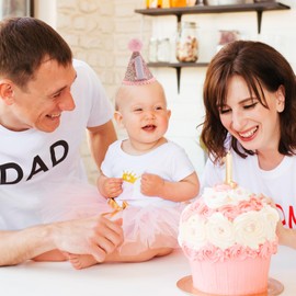 1 st Birthday Confetti Cone Hat, White Glitter Birthday Hat with Pink Pom Topper First Birthday Rainbow Hat for Birthday Party, Glitter Birthday Photo Props Hat for Boys and Girls, Pastel Rainbow Hat
