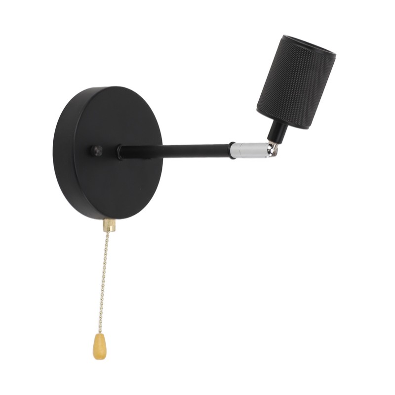 Rustic Wall Sconce Retro Pull Chain E26 Adjustable Up Down