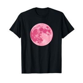 Strawberry Moon Design Full Moon Cute Pink-Moon T-Shirt
