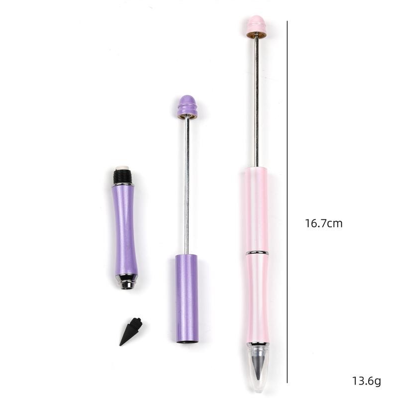 【P3】Qty 5 Diy beaded pencil no sharpening no ink writing