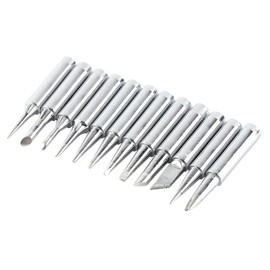 Soldering Tips, Pack of 12 900 M-T Lead-Free Replacement Soldering Iron Tips for 936, 937, 938, 969, 8586, 852D Soldering, Arc Welding Machines, Default