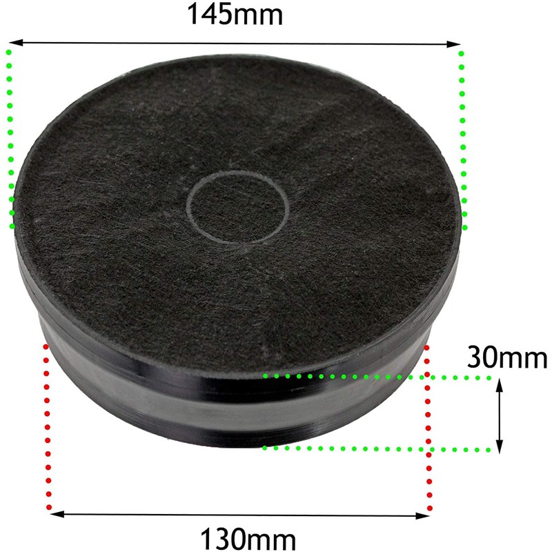 Spares2go Carbon Charcoal Filters compatible with Belling CHIM60 444448843 444449651