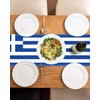 Greece Table Runner,GreekGreek Flag Tablecolth for Dining Home Decor