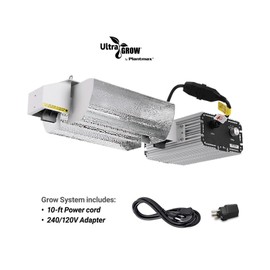 UltraGrow – Classic 1000W DE Double Ended HID Grow Light System with HID Bulb, Dimmable Ballast for Indoor Growing (Classic Open Reflector & MH)