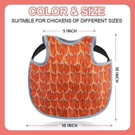2 Stück Hühnersattel Für Hennen - Warnweste für Hühner - Adjustierbarer Schutzschürze Wasserdicht Hühnerbekleidung, Tierschutz Flügelprotektor Für Geflügelhaltung Stall & Auslauf