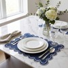 Gandeer Linen Placemats Set of 12 Scalloped Placemat 13 X19