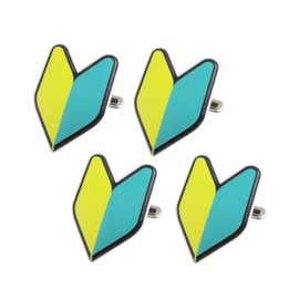 Hawkeye (4 Pieces/Small) Beginner Mark Wakaba Mark Badge Rotatable Clip with Safety Pin | Clip Included, Scissors, Badge, Training, New Employees