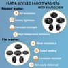 ZDBB 106 pcs Flat and Beveled Faucet Washers and Brass