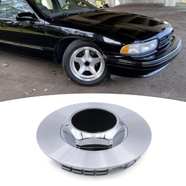 Forten Kingdom 1PC 170mm Plastic Brushed Silver and Black Blank for Impala 1994-1996 2000-2007 Car Wheel Hub Center Cap Cover Hubcaps 9592363