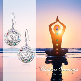 KINGWHYTE Viking Earrings 925 Sterling Silver Rune Vegvisir Earrings Viking Jewellery Gifts for Women Men, Sterling Silver