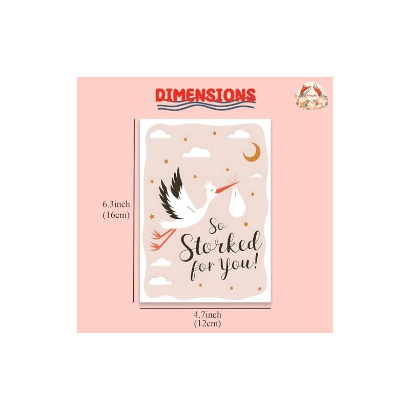 PEONYNFOX So Storked For You Baby Shower Congrats New Baby