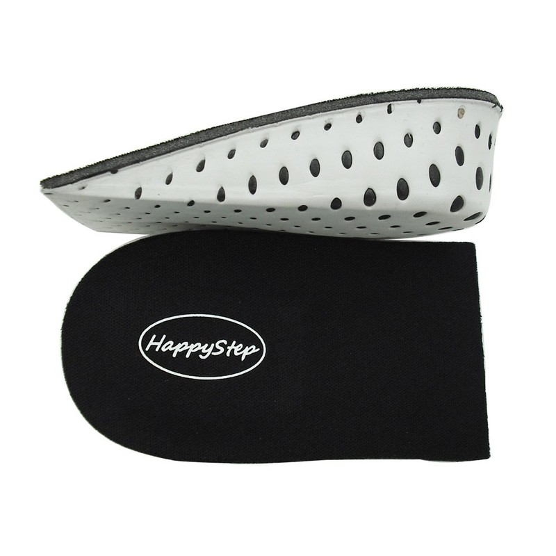 Happystep Men's Half Insoles for Height Boost 3cm Black