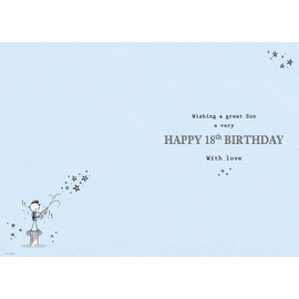 Piccadilly Greetings Traditional Milestone Age Birthday Card Age 18 Son - 9 x 6 inches, Green
