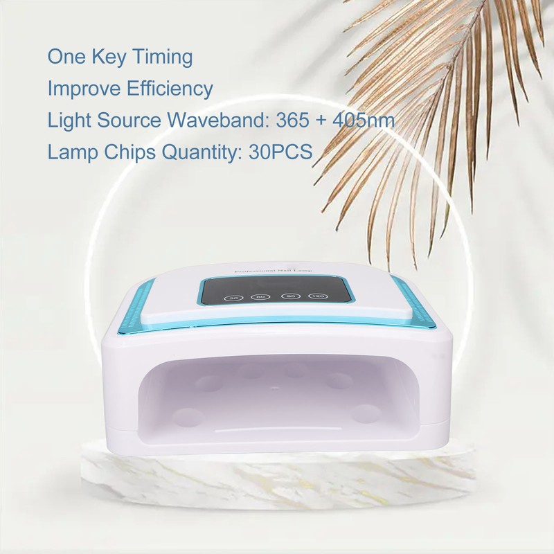 120W UV Gel Nail Lamp Fast Curing 4 Timers LCD