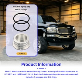 Turbo Resonator Delete Plug for 2004.5-2010 Duramax 6.6L LLY LBZ LMM