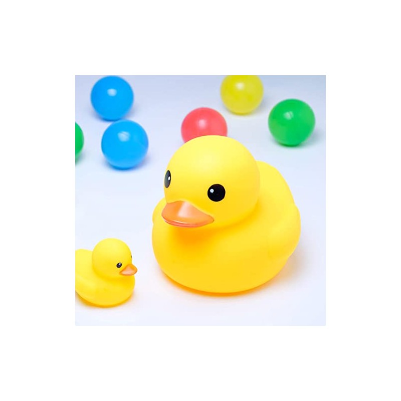 MYLIFEUNIT 4 inch Yellow Rubber Bath Ducks for Child