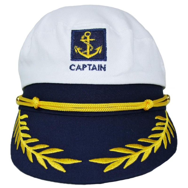 Captain Hat for Marine Costume Sailor Captain Hat Adjustable for