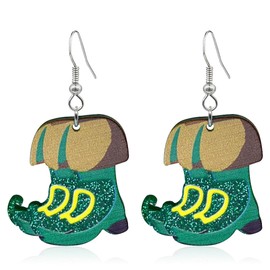 CWVHQ St. Patrick's Day Earrings for Women Irish Acrylic Dangle Earrings Good Luck Holiday Jewelry Gift (style-4)