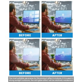 F FORITO 2-Pack 24 inch Anti Glare Matte Computer Screen Cover with 16:9 Aspect Ratio, Eye Protection Desktop Screen Protector Compatible with All 24" Widescreen and All-in-One Computer