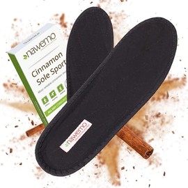Nawemo® Cinnamon Insoles Sport, Antibacterial Cinnamon Shoe Soles Against Foot Odour & Sweaty Feet, Sporty, Odour-Absorbing Insoles for Freshness & Comfort, Size 36