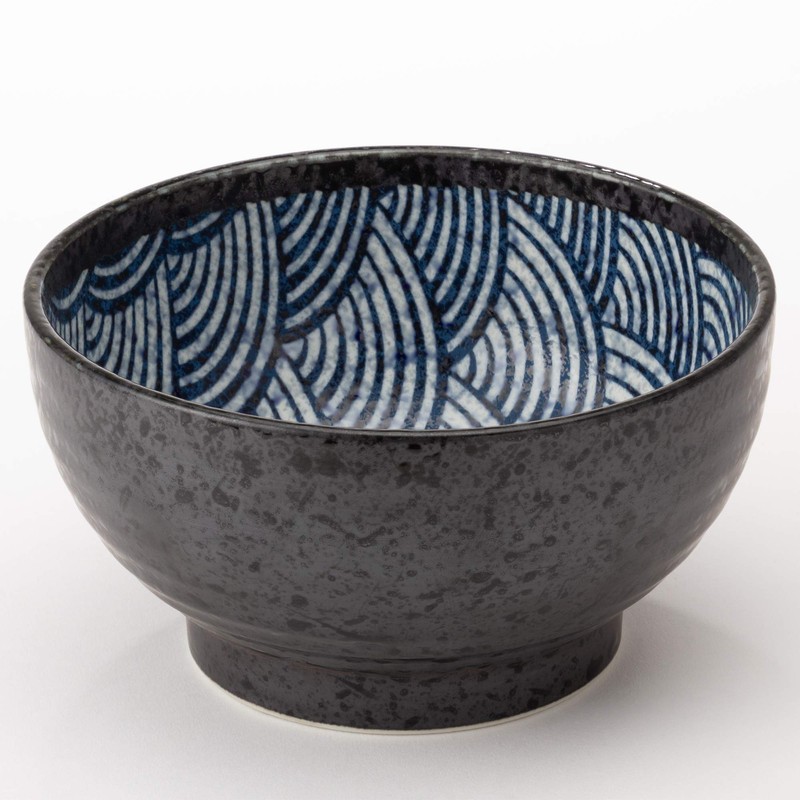 Mino W20241 Seigai Wave - Edo Komon - Kamaage Bowl