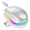 PEIOUS Wireless Mouse Jiggler - LED Wireless Mice with Build-in