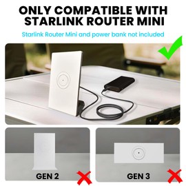 Starlink Router Mini Power Cable, 3.28FT (1M) USB-C to DC | Type-C to DC35135, PD 9V Protocol, Plug-and-Play, Compatible with 18W+ Chargers & Power Banks, Home, Camping, RVs