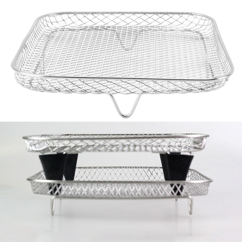 3PCS Fryer Rack Set 304 Stainless Steel Stackable Multi Layer