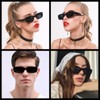 IKANOO Retro Rectangle Sunglasses for Women Men Small Square Frame