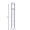 Labasics 4-Pack Borosilicate Glass 50 ml Heavy Wall Graduated Cylinder